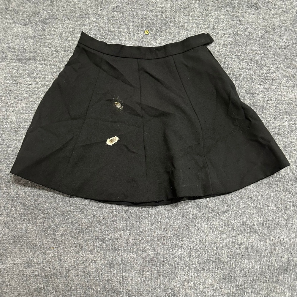 Unbranded Skirt Womens Size S Black A-Line Mini Distressed Flawed Casual